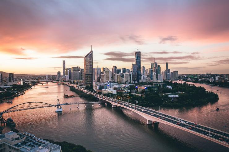 Brisbane at sunset