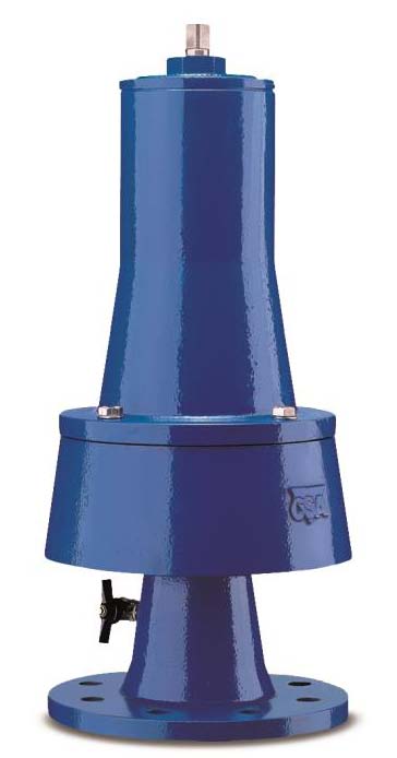 VRCA Fast acting spring loaded pressure relief valve