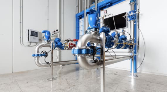 itf-card-tn connected valves and meters in series for training purposes