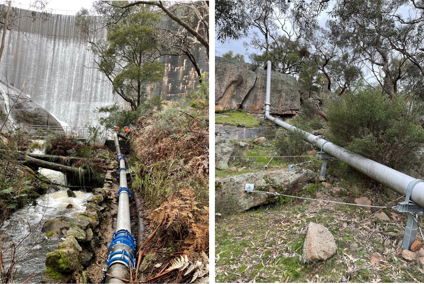 Bermad 730EN Sigma pressure sustaining valve installed in the pipeline of Mount Cole in Western Victoria, Australia.